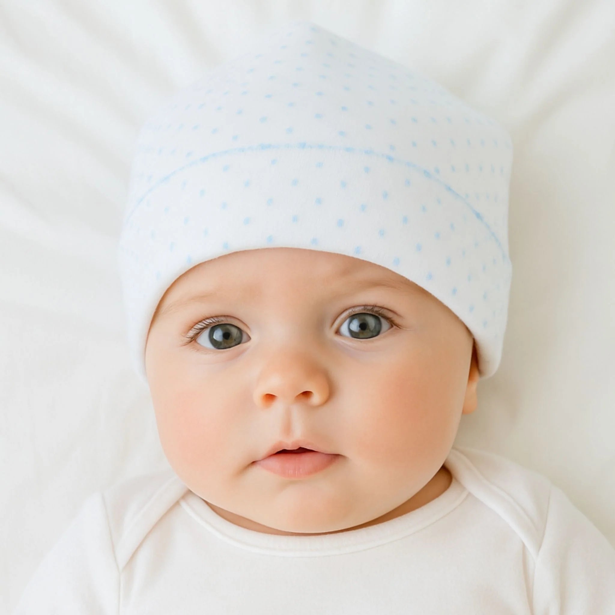 Mini Dots Blue Hat - Born Childrens Boutique