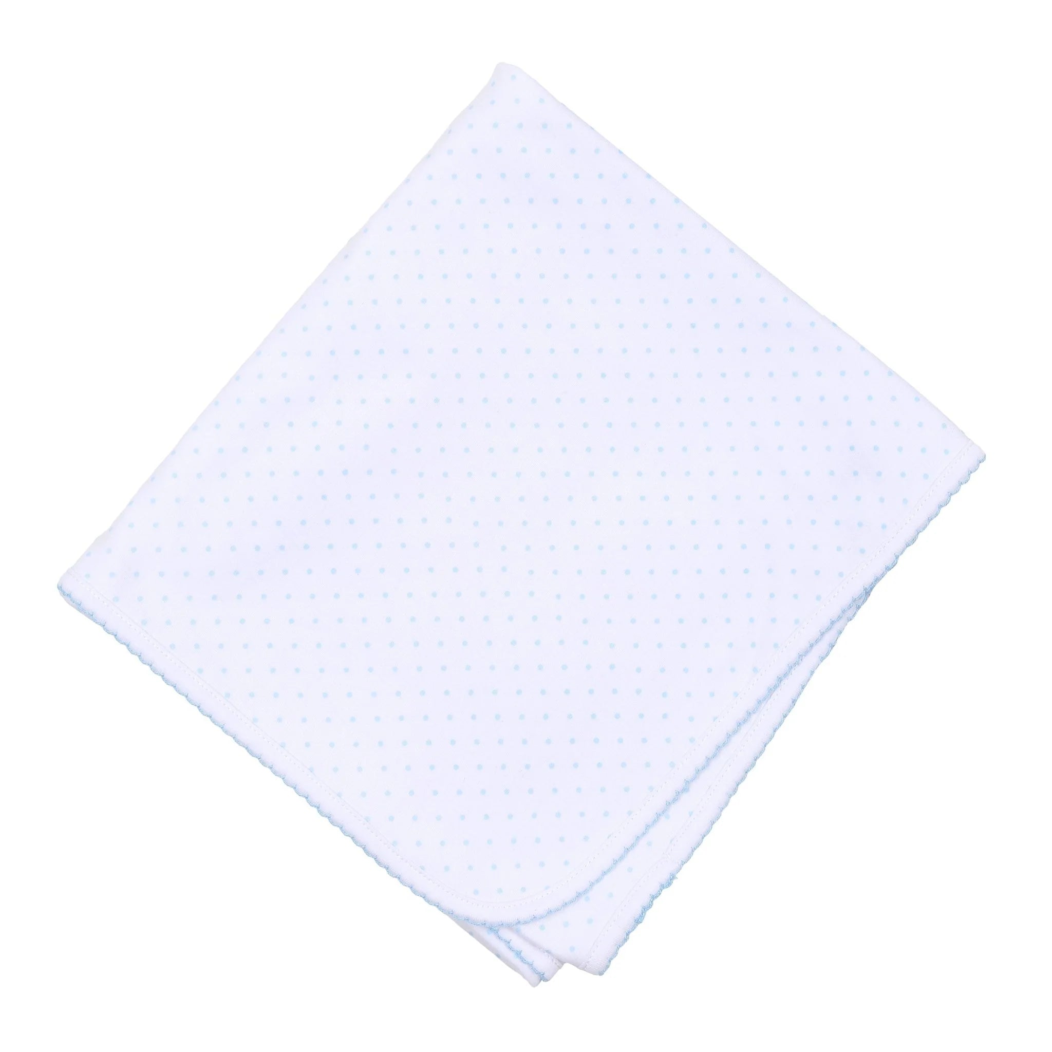 Mini Dots Blue Receiving Blanket - Born Childrens Boutique