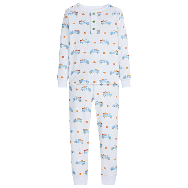 Boy Printed Jammies - Harvest Truck - Born Childrens Boutique