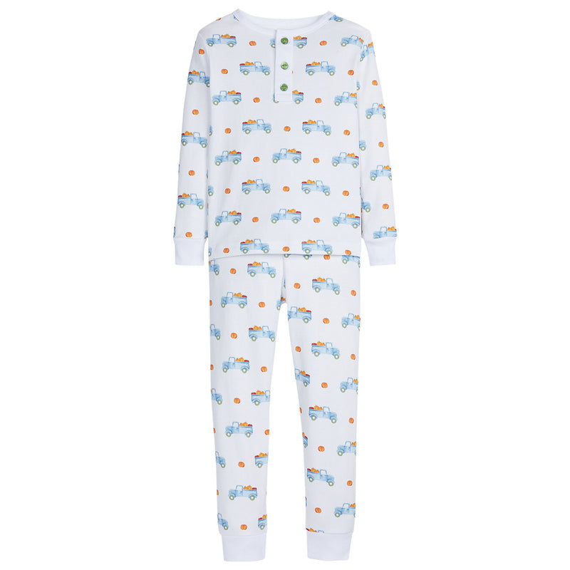 Boy Printed Jammies - Harvest Truck - Born Childrens Boutique