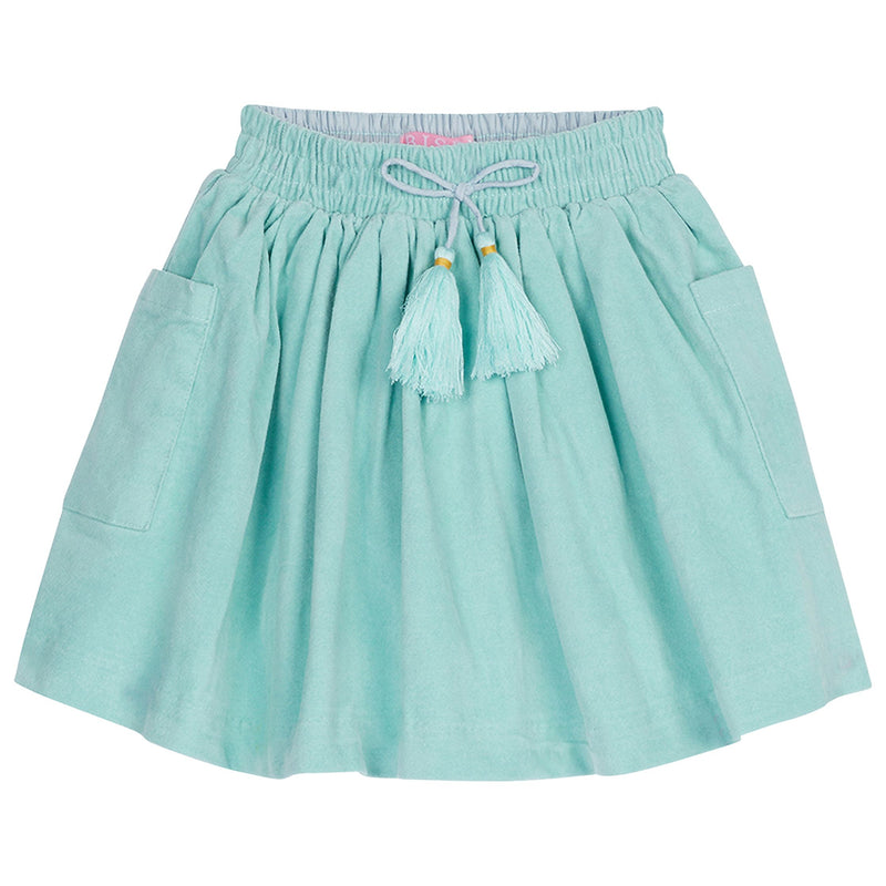 Circle Skirt Aqua Velvet - Born Childrens Boutique