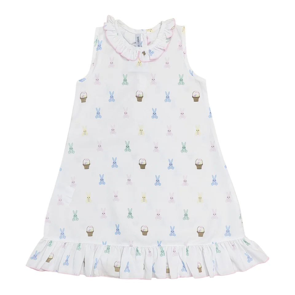 Bunny & Basket Print Gown - Born Childrens Boutique