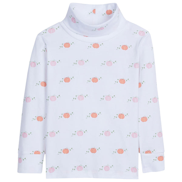 Printed Turtleneck - Pink Pumpkins - Born Childrens Boutique