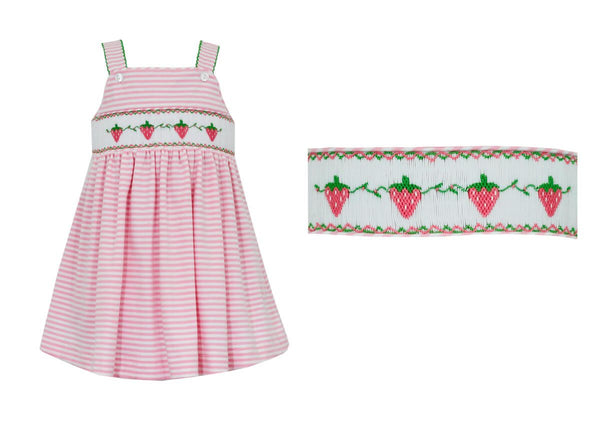 Strawberry Pink Stripe Knit Dress - Born Childrens Boutique