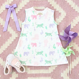 Sleeveless Polly Play Dress Lions Tigers and Bears - Born Childrens Boutique