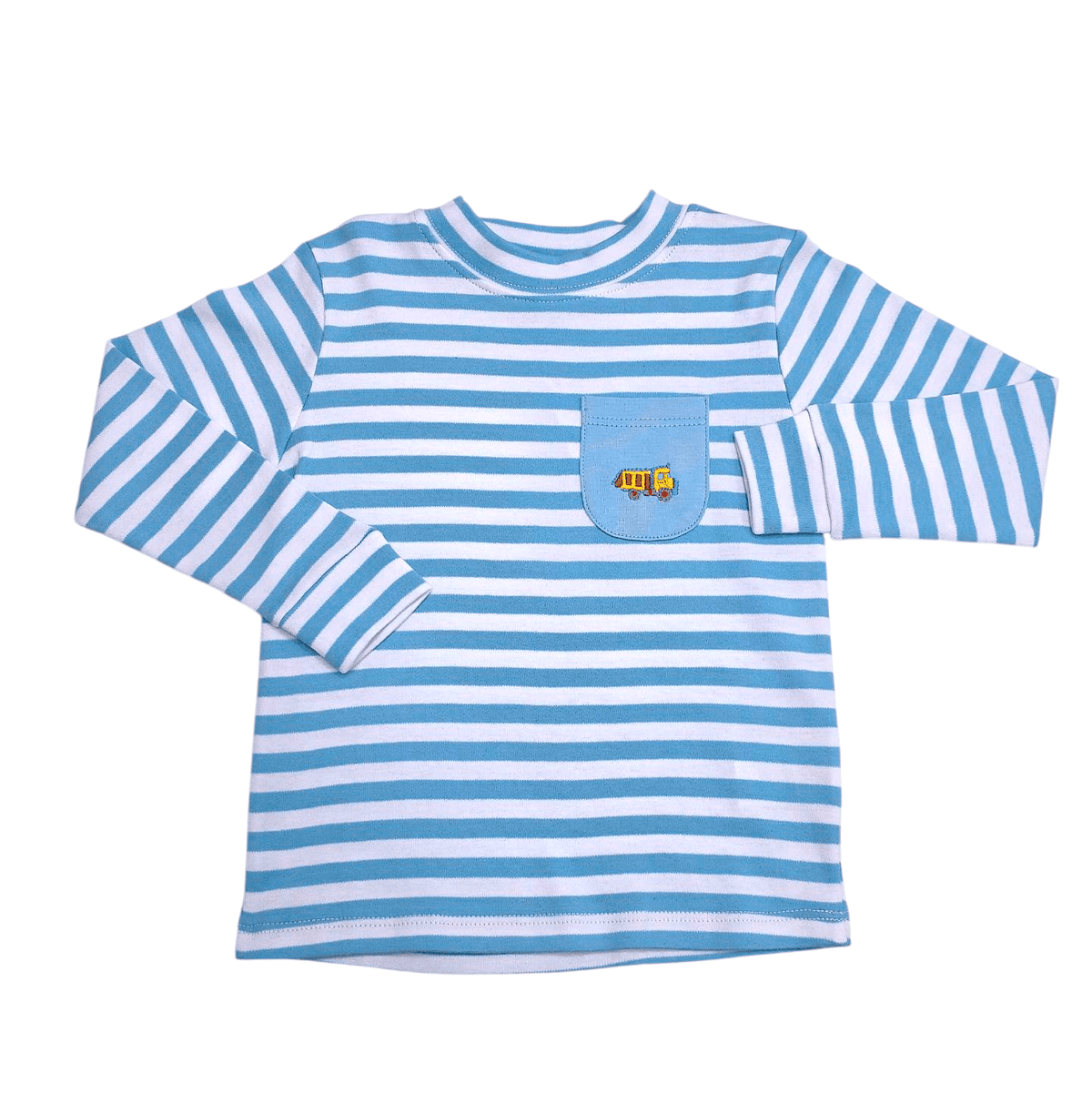 Blue Stripe with Blue Pocket Dumpy - Born Childrens Boutique