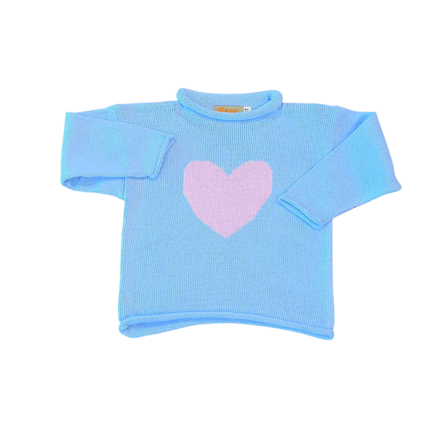 Heart Roll Neck Sweater - Born Childrens Boutique
