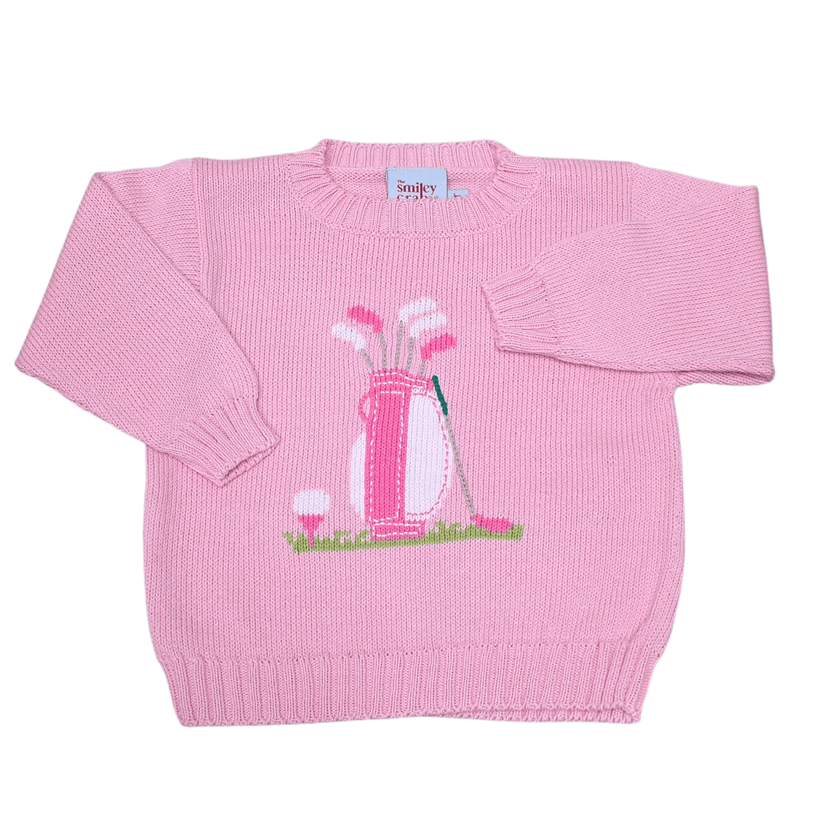 Girl Pink Golf Sweater - Born Childrens Boutique