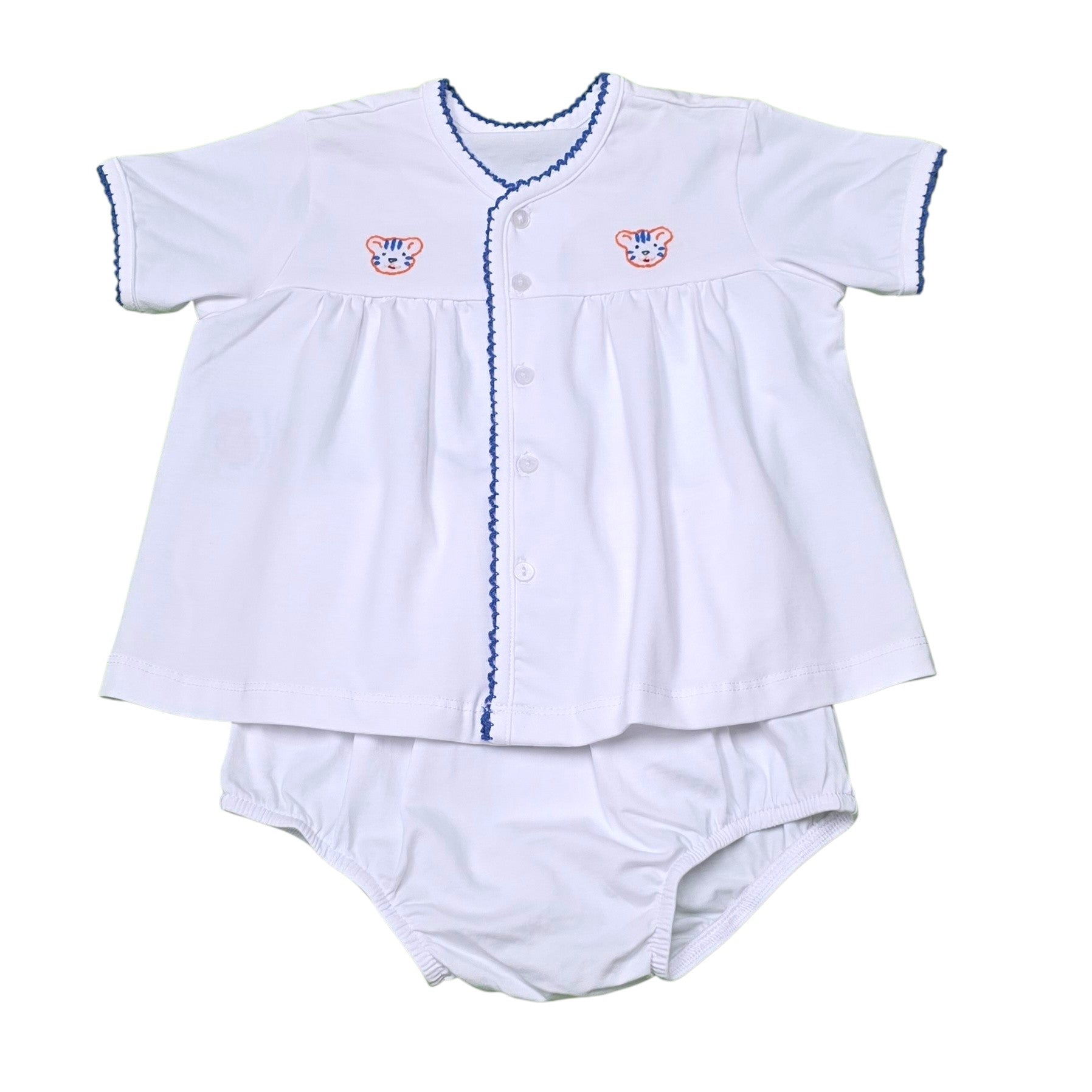 Navy/Orange Unisex Diaper Set - Born Childrens Boutique