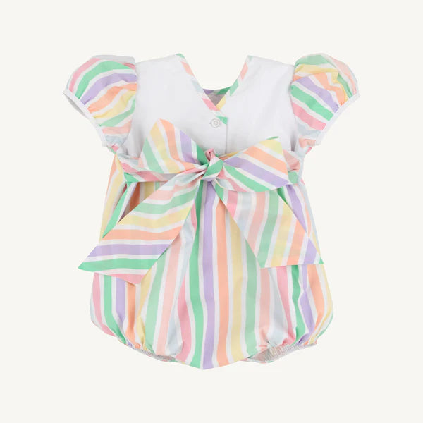 Short Sleeve Brigantine Bubble - Southampton Stripe with Worth Avenue White - Born Childrens Boutique