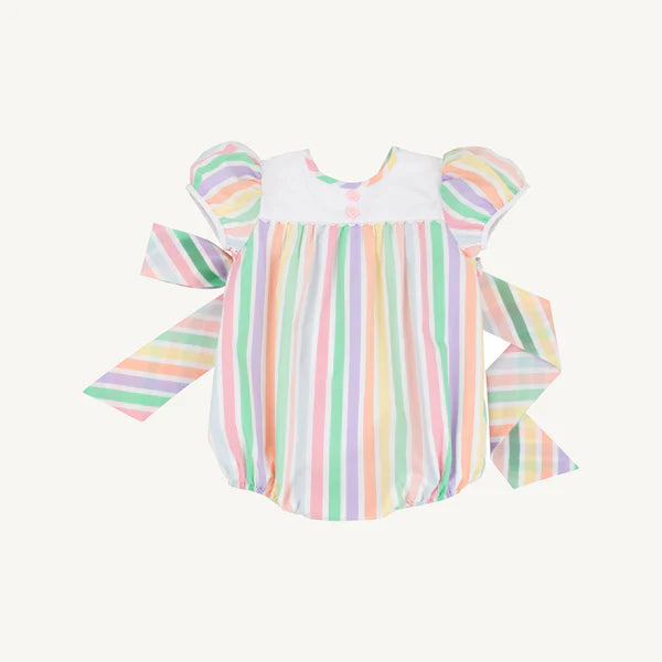 Short Sleeve Brigantine Bubble - Southampton Stripe with Worth Avenue White - Born Childrens Boutique