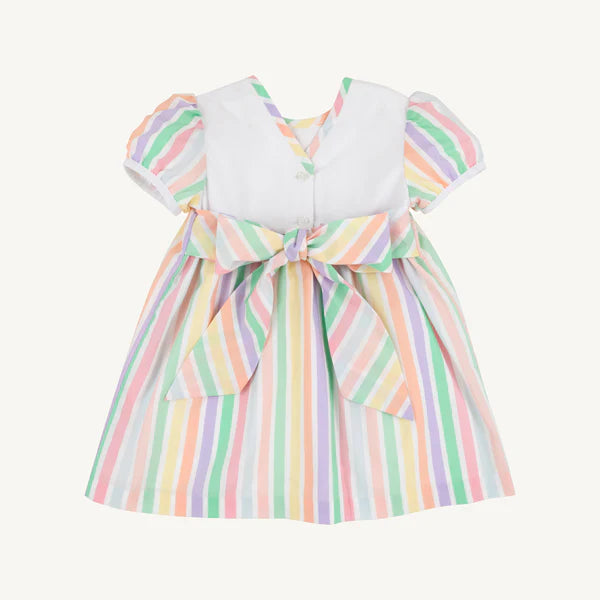 Short Sleeve Brigantine Dress - Southampton Stripe with Worth Avenue Stripe - Born Childrens Boutique