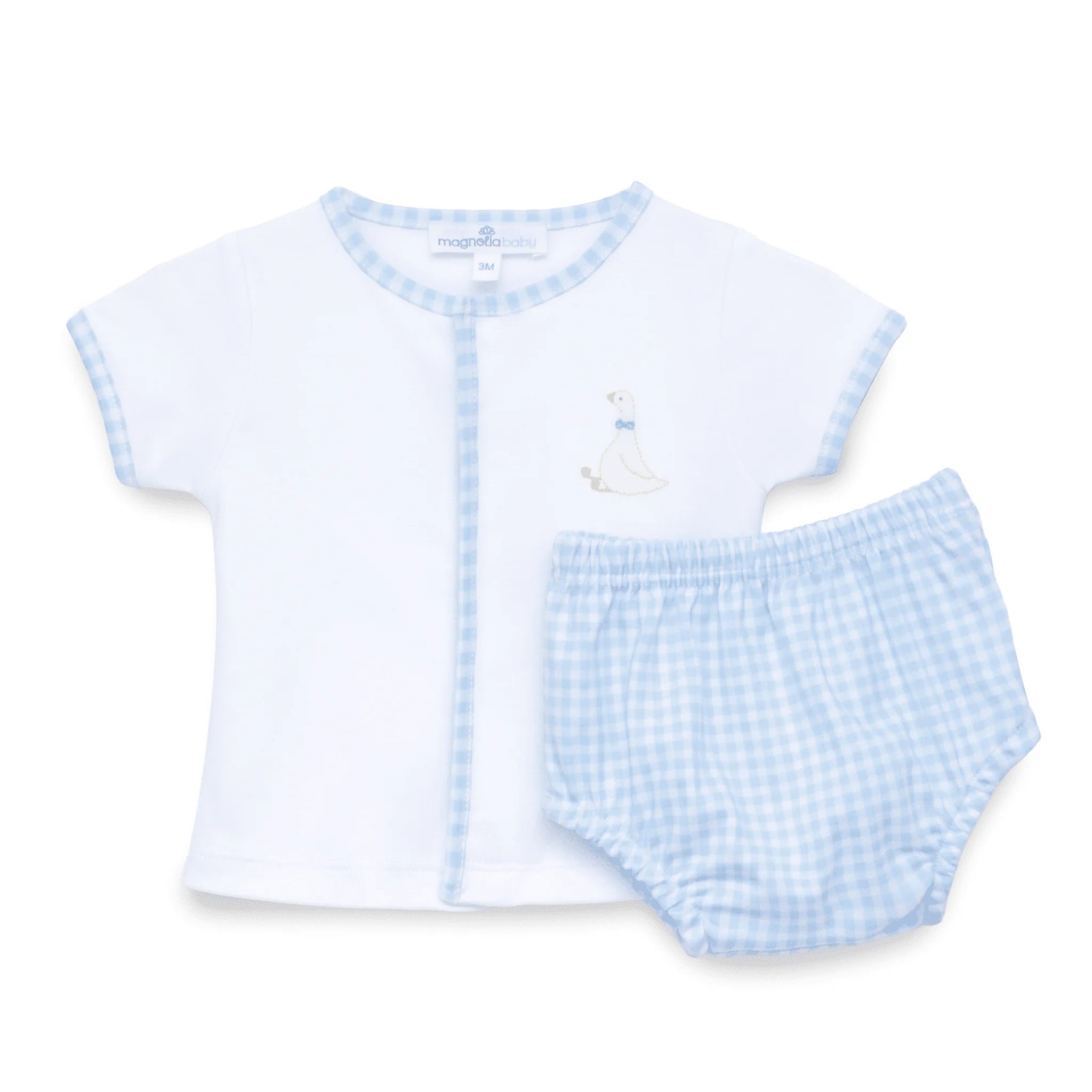 Silly Goose Diaper Set Blue - Born Childrens Boutique