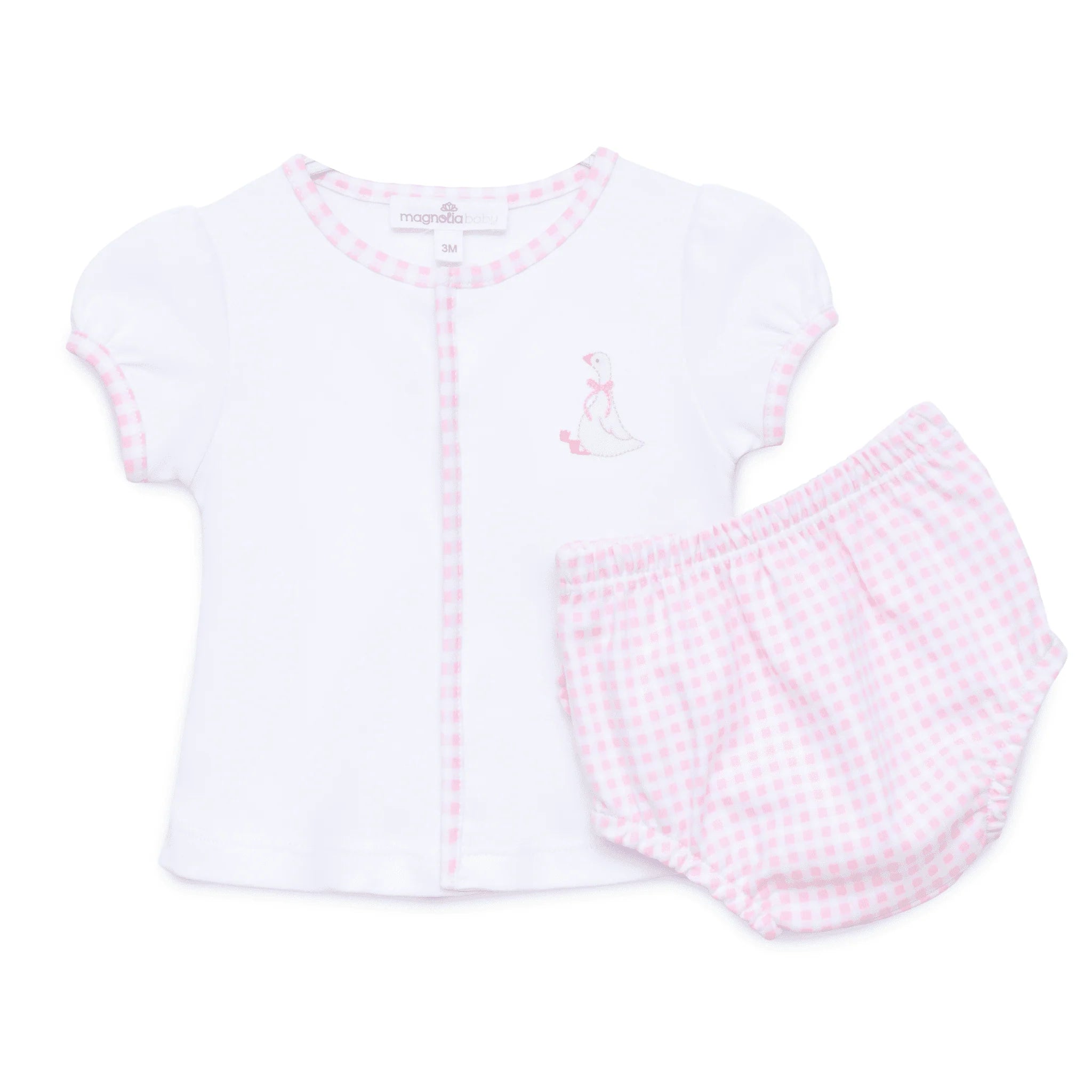 Silly Goose Diaper Set Pink - Born Childrens Boutique