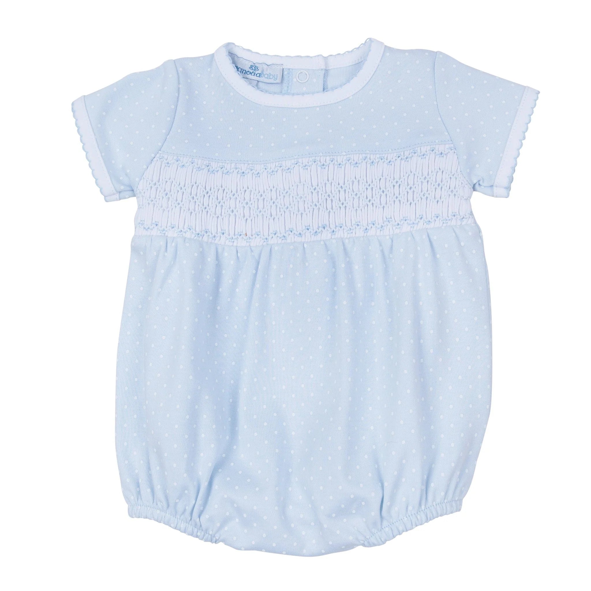 Simply Sweet Smocked Bubble - Light Blue - Born Childrens Boutique