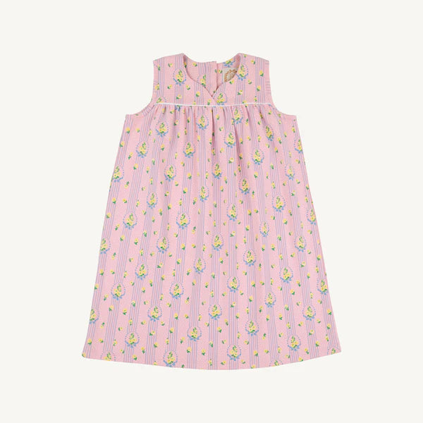 Sleeveless Dowell Day Dress - Central Park Posies & Worth Avenue White - Born Childrens Boutique