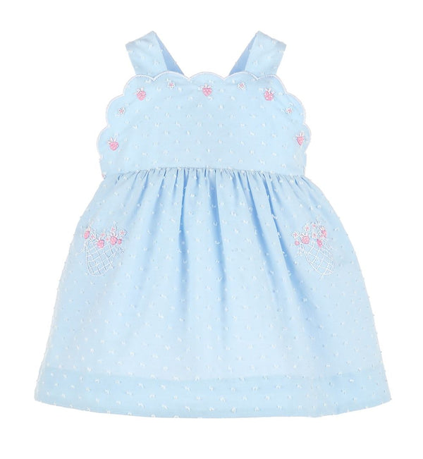 Berry Wedgewood Sundress, Blue - Born Childrens Boutique