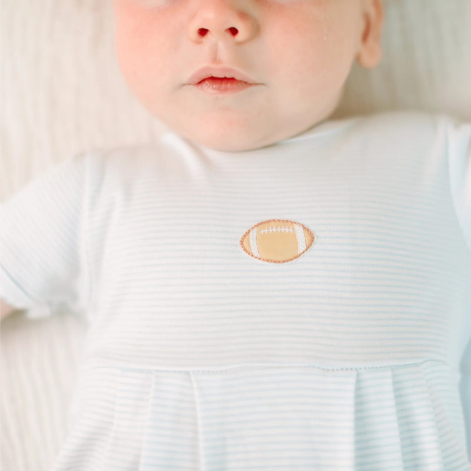 Touchdown Cutie Emb SS Bubble Light Blue - Born Childrens Boutique
