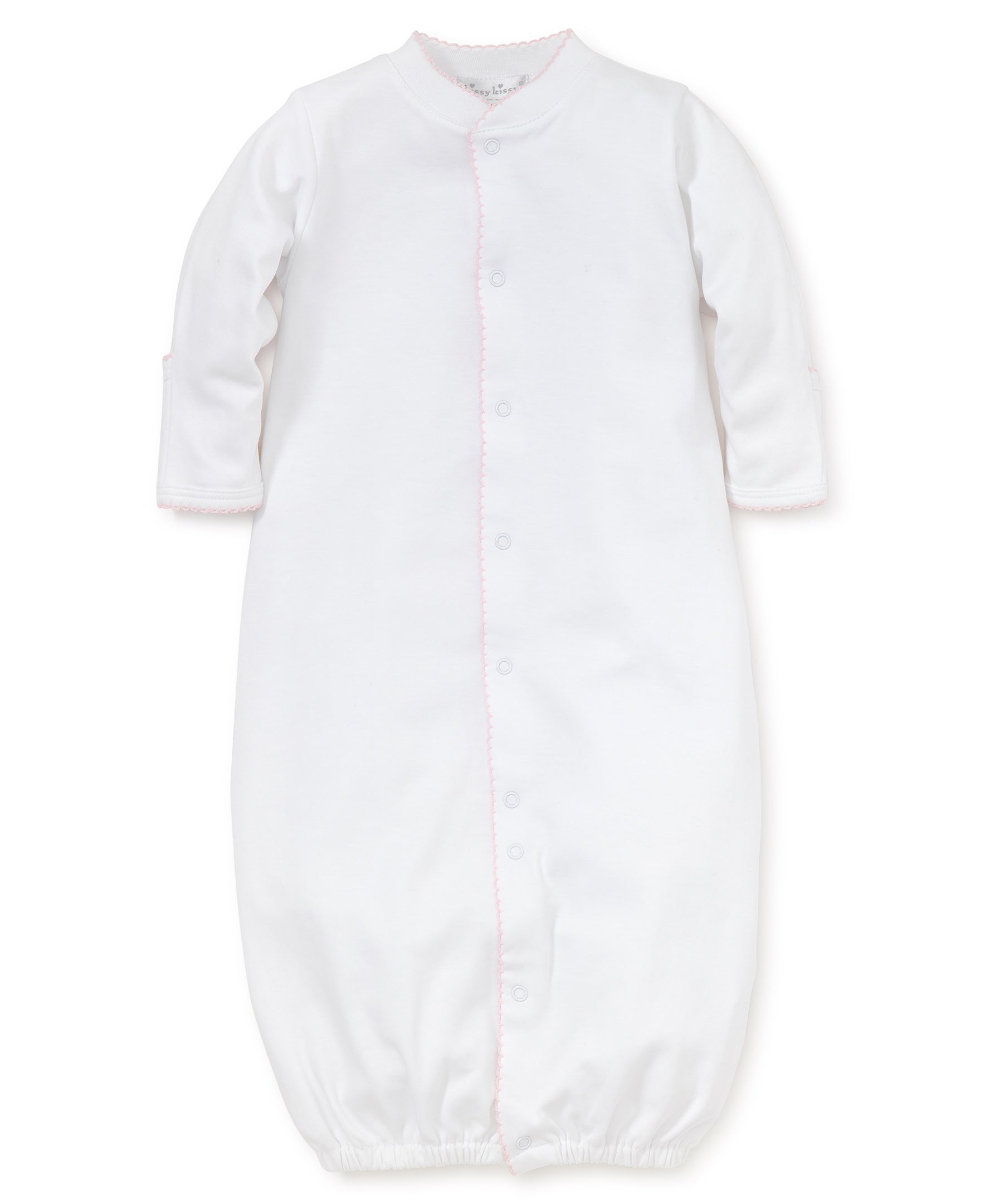 Basic Converter Gown Pink Trim - Born Childrens Boutique