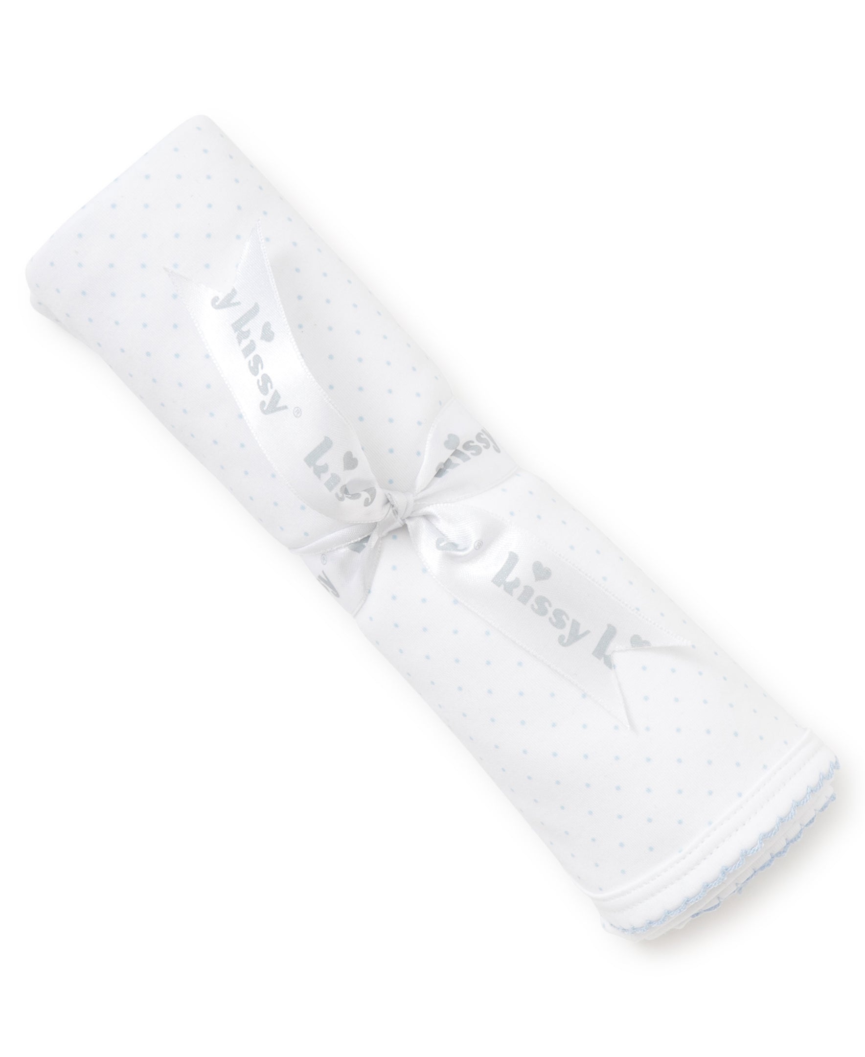 Light Blue Dots Print Blanket - Born Childrens Boutique