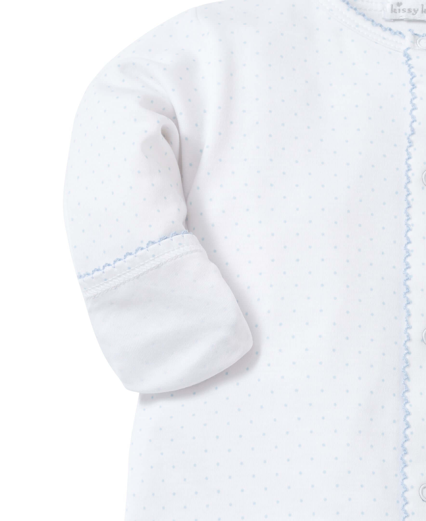 Light Blue Dots Print Converter Gown - Born Childrens Boutique