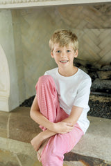 Pre-Order Beckett Pant Red and White Stripes - Born Childrens Boutique
