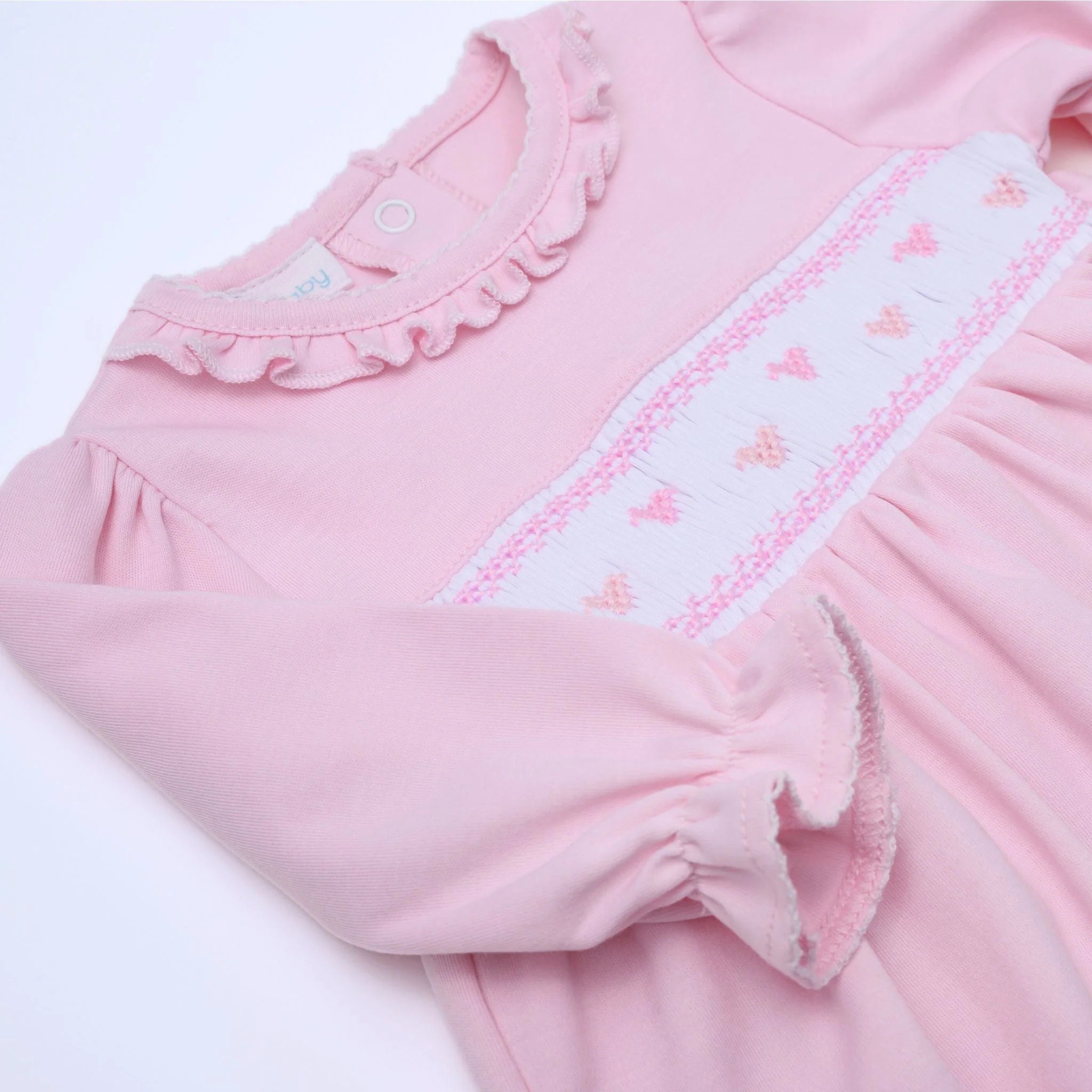 Valentine's Classic Smocked LS Dress - Born Childrens Boutique
