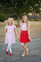 Pre-Order Cece Holiday Floral Skirt Set - Born Childrens Boutique