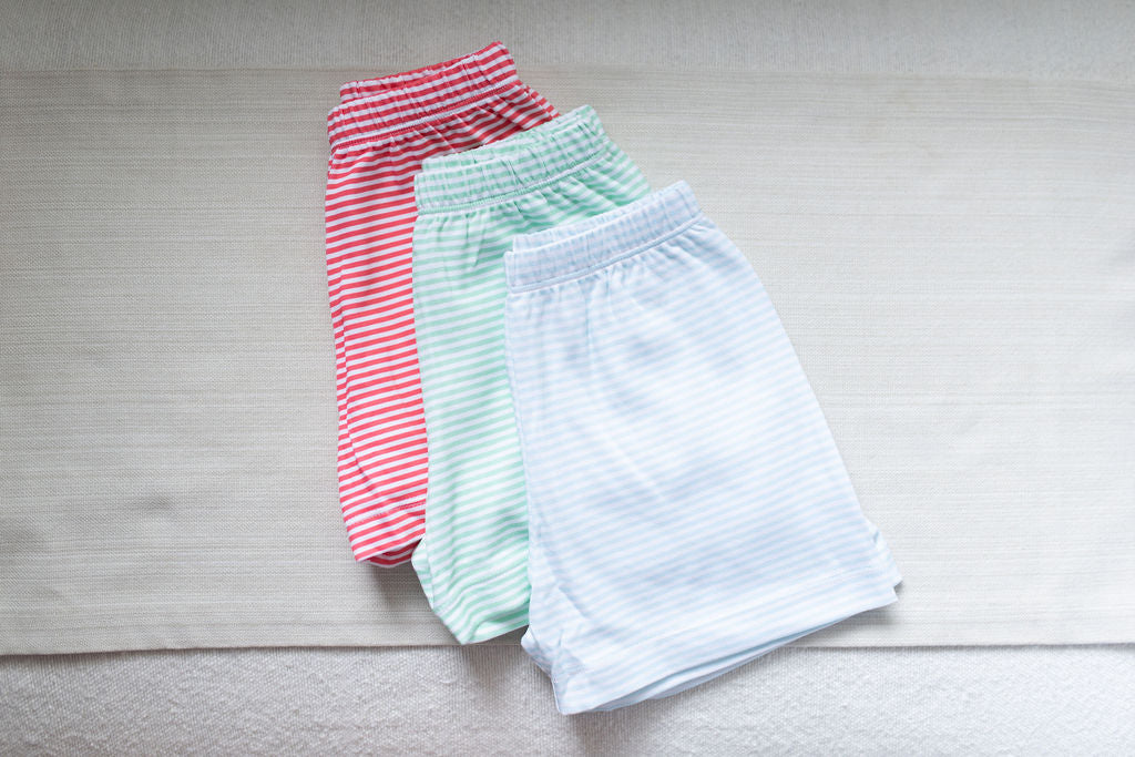 Conrad Shorts - Green Stripe - Born Childrens Boutique