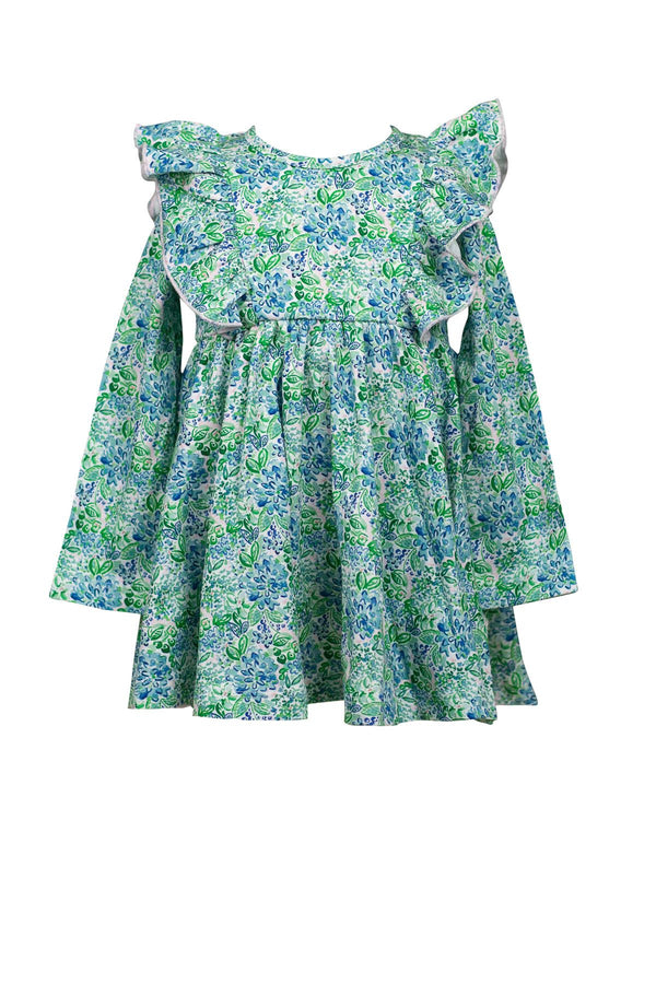 Pre-Order Blue Aster Twirl Dress - Born Childrens Boutique