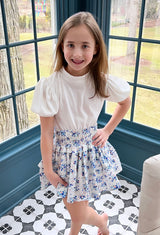 Smocked Skirt Fall Floral - Born Childrens Boutique