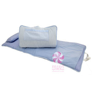 Oh Mint Baby Blue Seersucker Nap Mat - Born Childrens Boutique