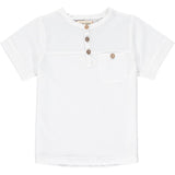 Boardwalk White Pique Henley - Born Childrens Boutique