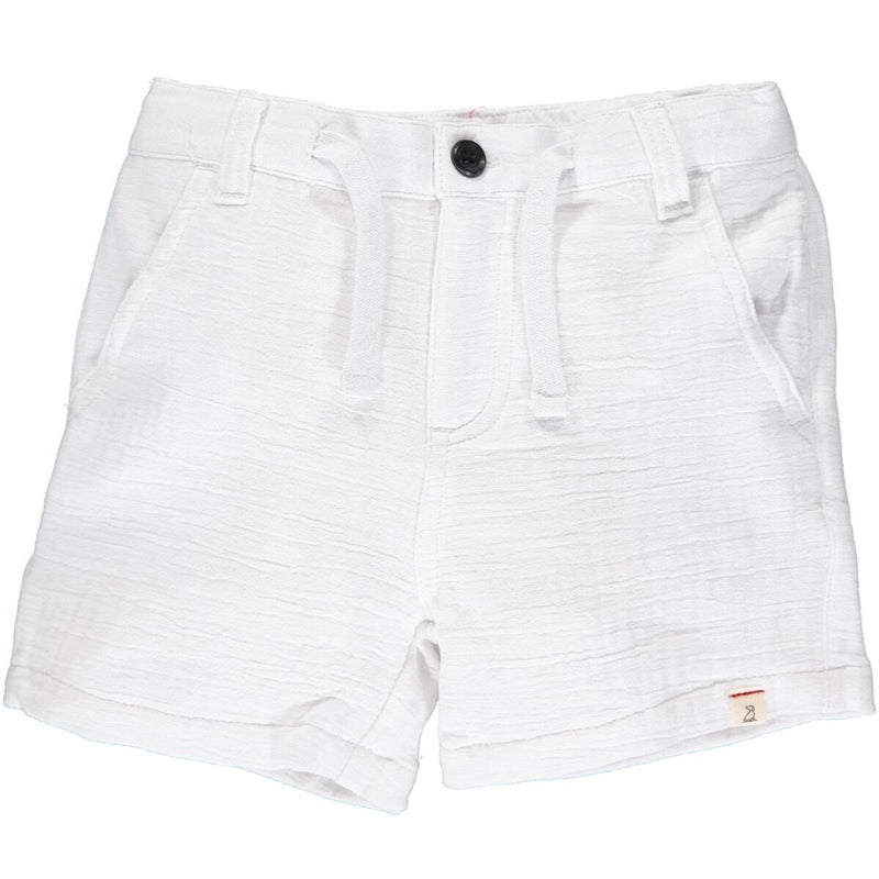 Crew White Gauze Shorts - Born Childrens Boutique