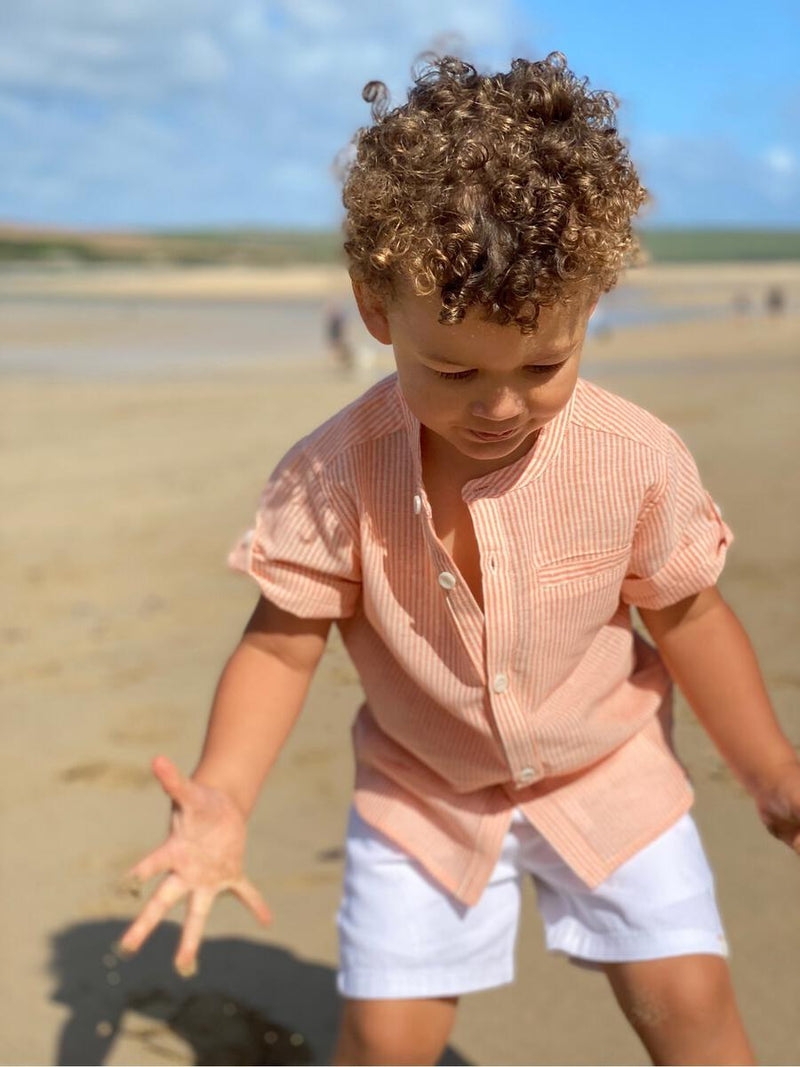 Crew White Gauze Shorts - Born Childrens Boutique