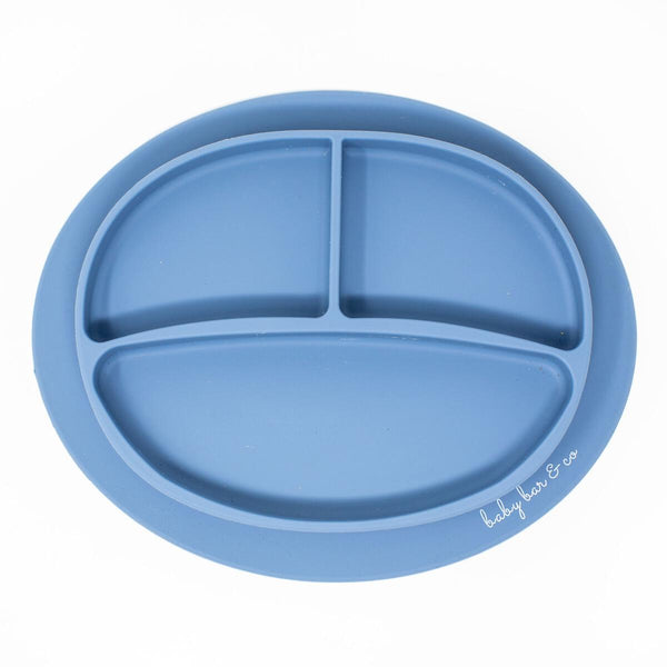 Silicone Suction Plate, Slate - Born Childrens Boutique
