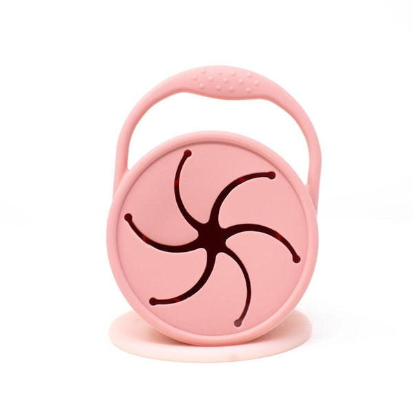 Silicone Collapsible Snack Cup, Dusty Rose - Born Childrens Boutique