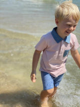 Halyard Pink/White Polo - Born Childrens Boutique