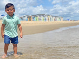 Tiller Sage Stripe Jersey Shirt - Born Childrens Boutique