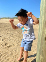 Bluepeter Blue Ribbed Shorts - Born Childrens Boutique