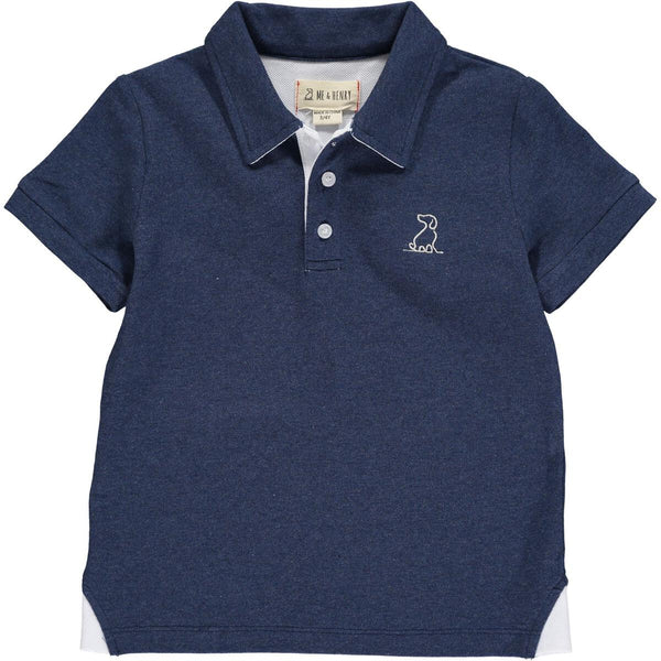 Starboard Navy Pique Polo - Born Childrens Boutique