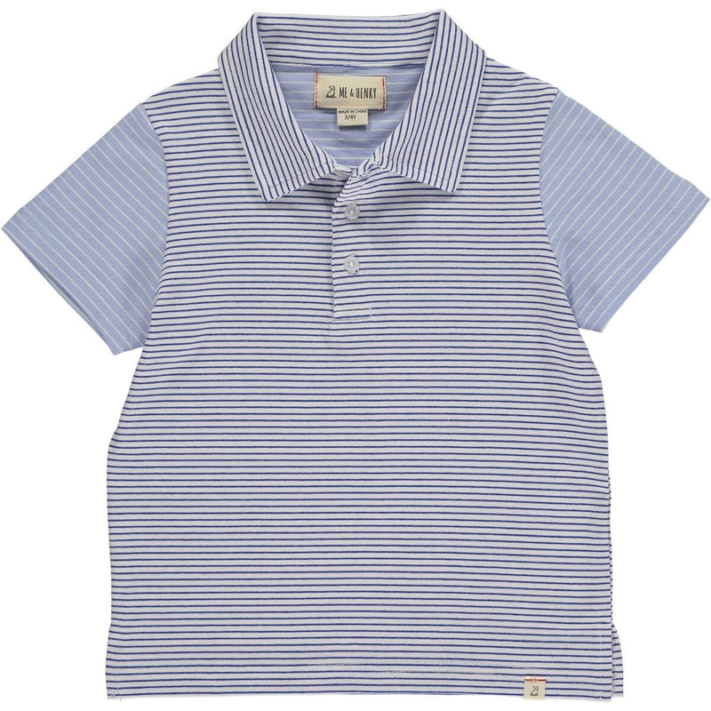 Halyard Blue Stripe Polo - Born Childrens Boutique