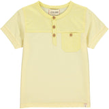 Boardwalk Lemon Pique Henley - Born Childrens Boutique