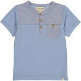 Boardwalk Blue Pique Henley - Born Childrens Boutique