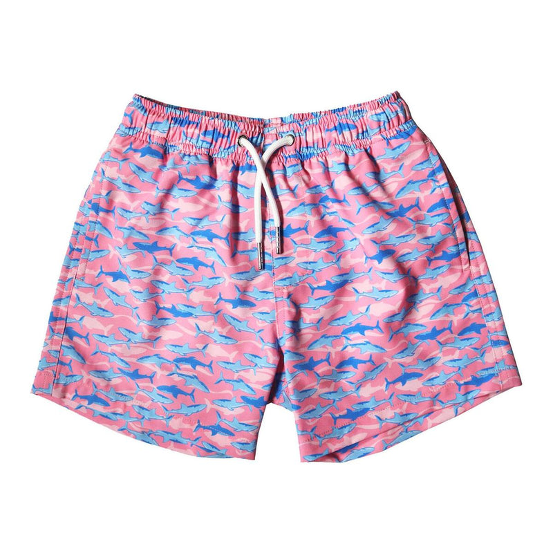 Pink Shark Kids Swim Trunks - Born Childrens Boutique