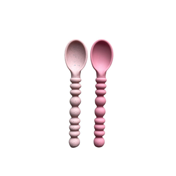 Silicone Spoon Set, Dusty Pink/Dusty Rose - Born Childrens Boutique
