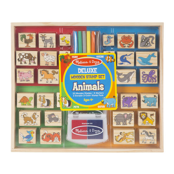 Deluxe Wooden Stamp Set - Animals - Born Childrens Boutique