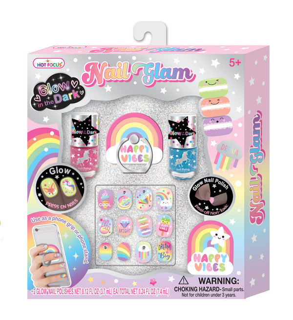 Glow in the Dark Nail Glam.Rainbow - Born Childrens Boutique