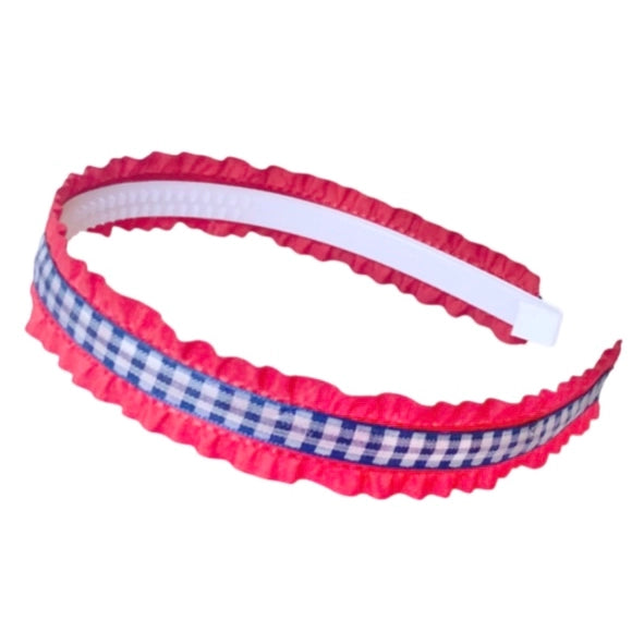 Red, White, Blue Ruffle Headband - Born Childrens Boutique