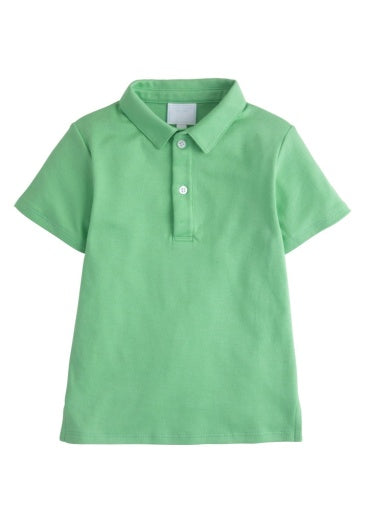 Short Sleeve Solid Polo - Green - Born Childrens Boutique